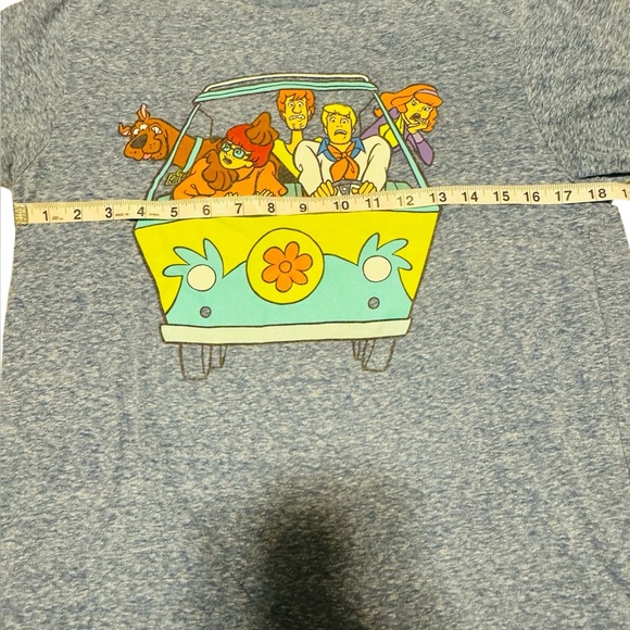 SCOOBY DOO T Shirt Womens SZ M Grey Mystery Machine Van Cartoon Tee 90s Style - Picture 5 of 6
